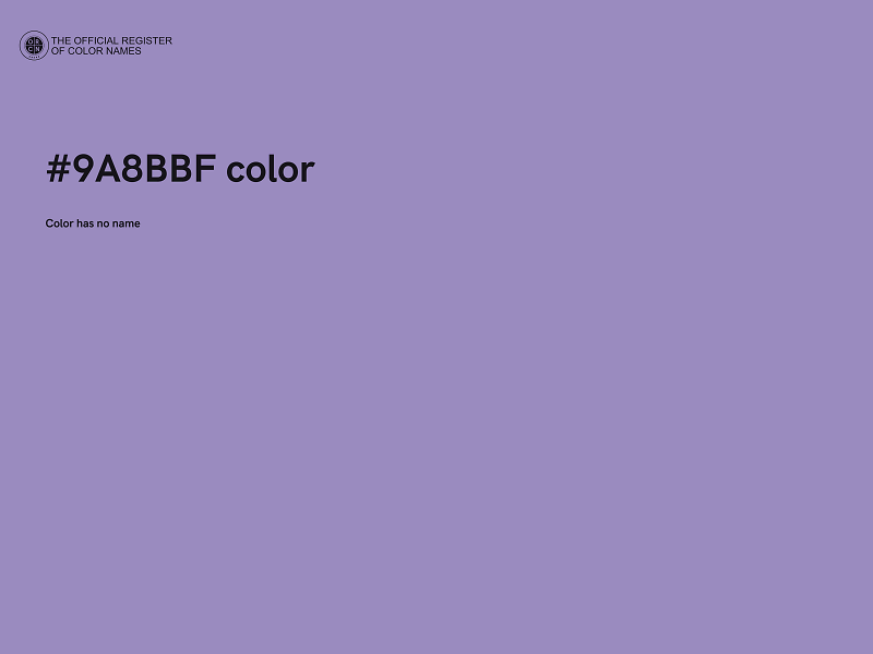 #9A8BBF color image