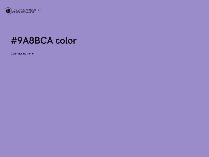 #9A8BCA color image