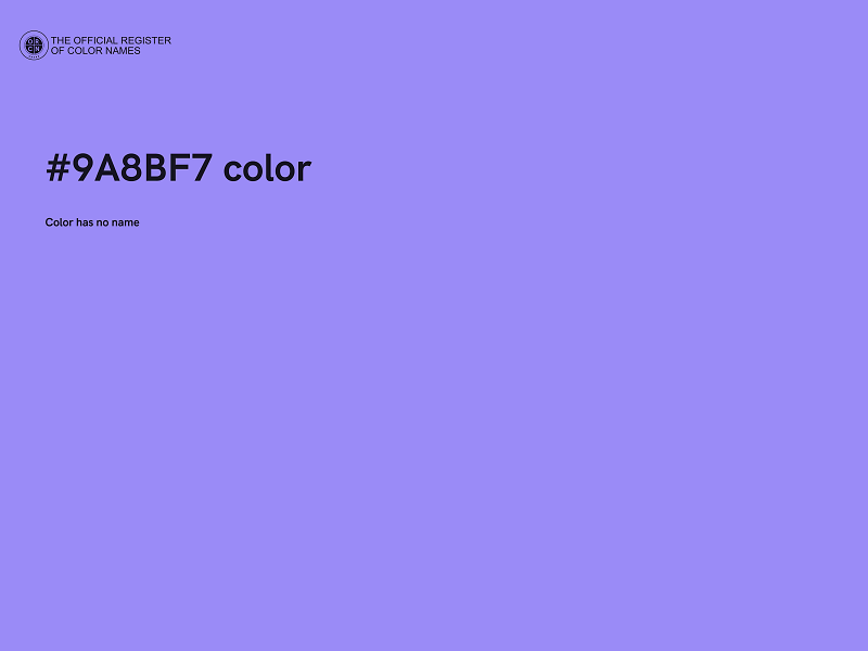 #9A8BF7 color image