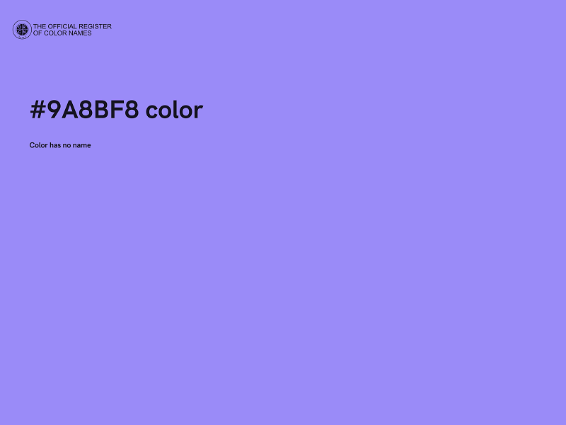 #9A8BF8 color image