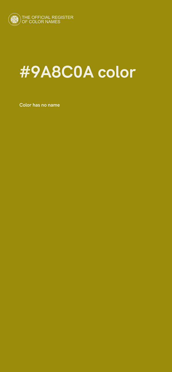 #9A8C0A color image