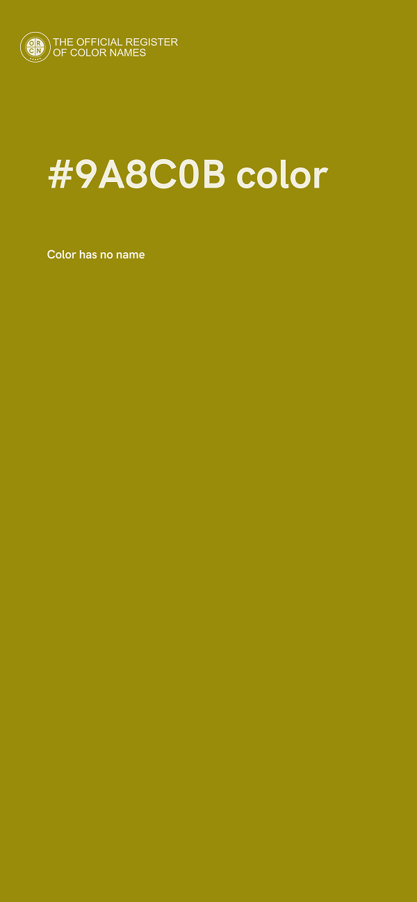 #9A8C0B color image