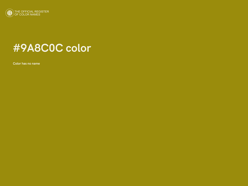 #9A8C0C color image