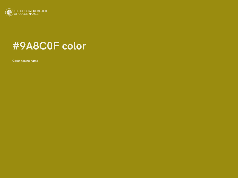 #9A8C0F color image