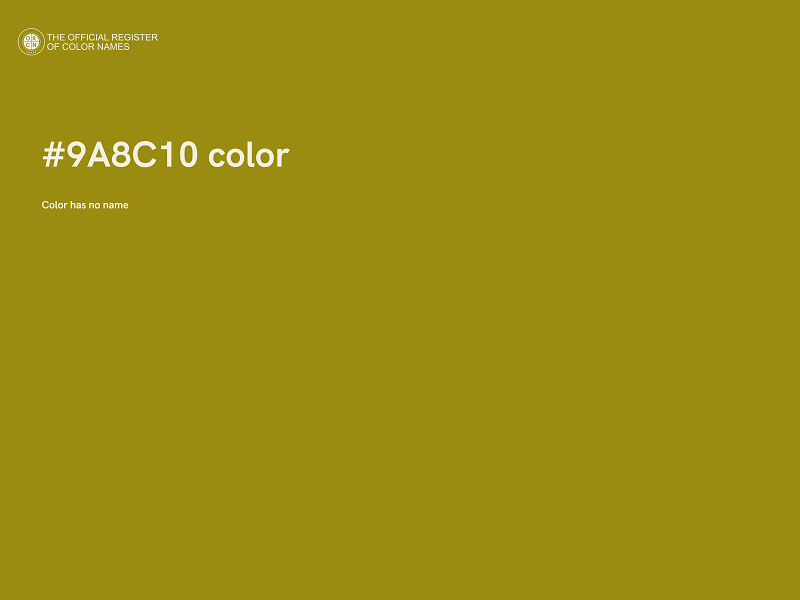 #9A8C10 color image