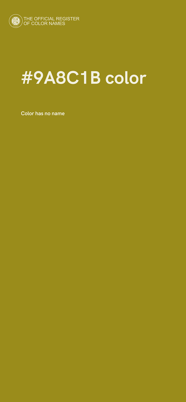 #9A8C1B color image