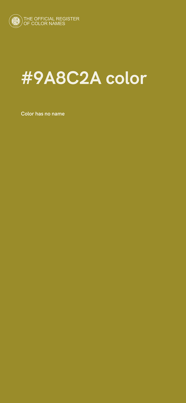 #9A8C2A color image