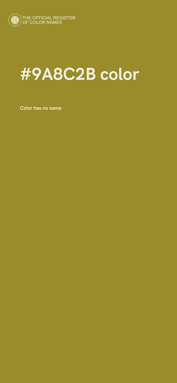 #9A8C2B color image