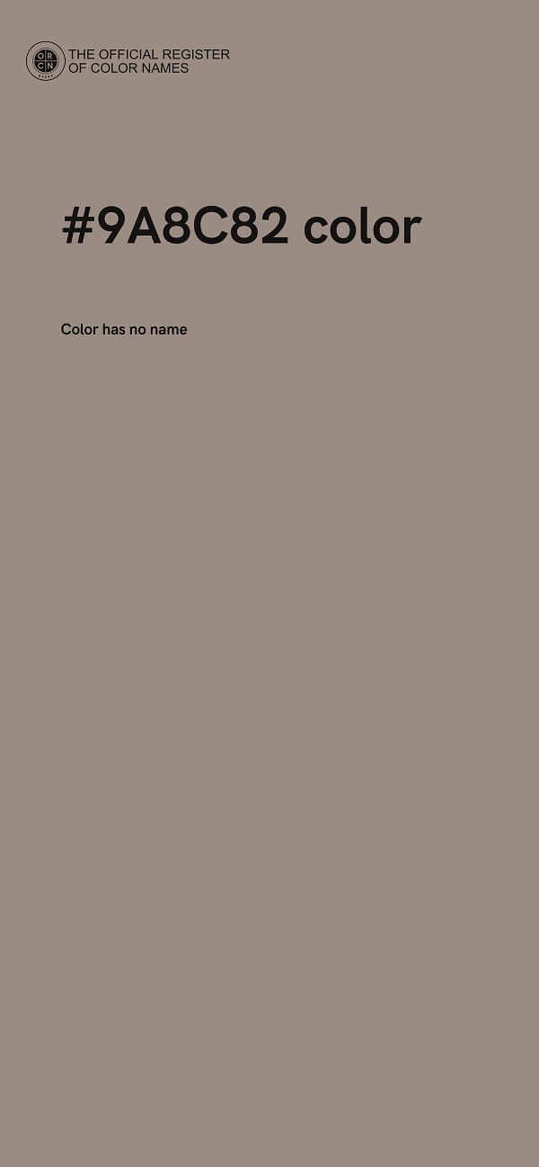 #9A8C82 color image