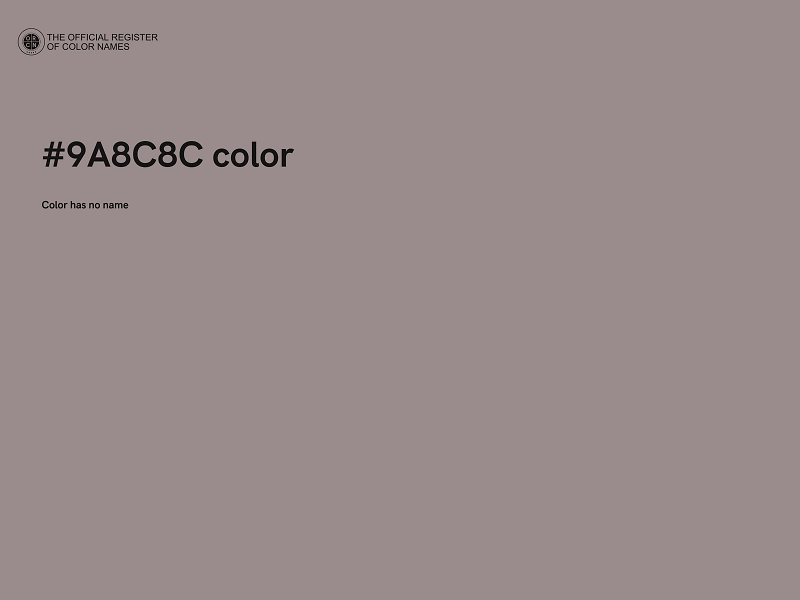 #9A8C8C color image