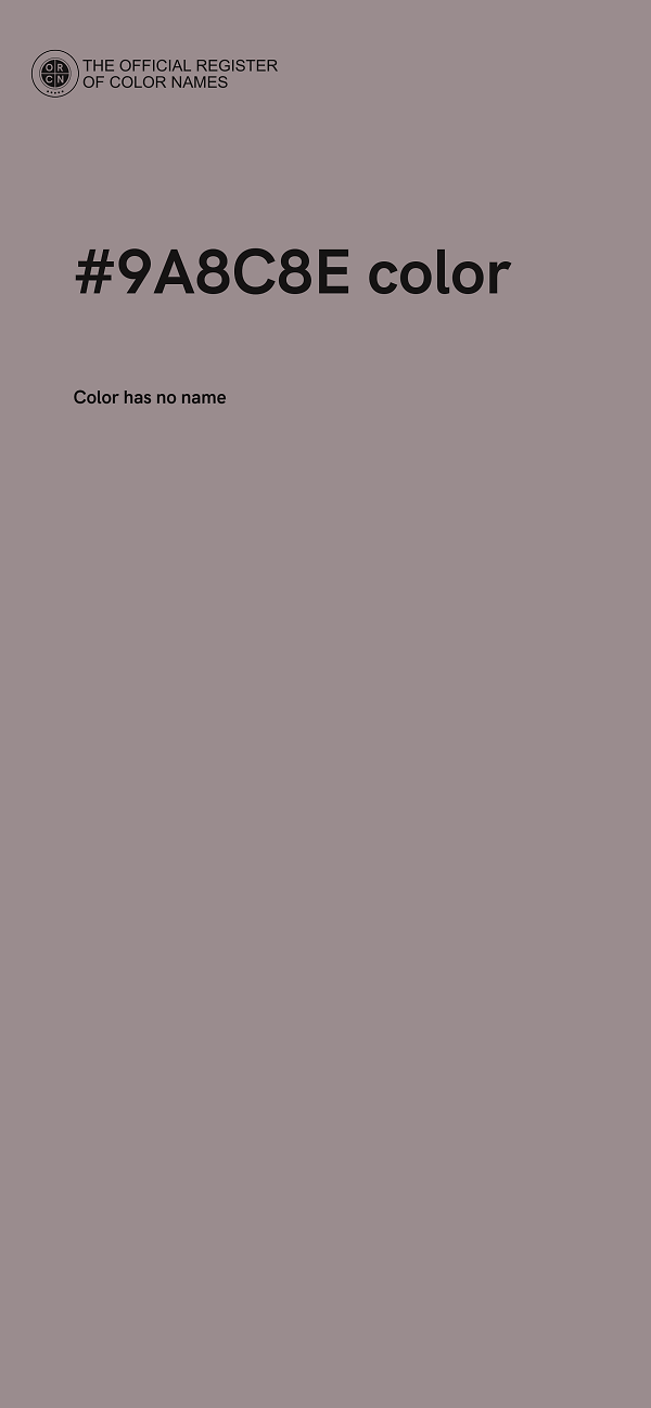 #9A8C8E color image