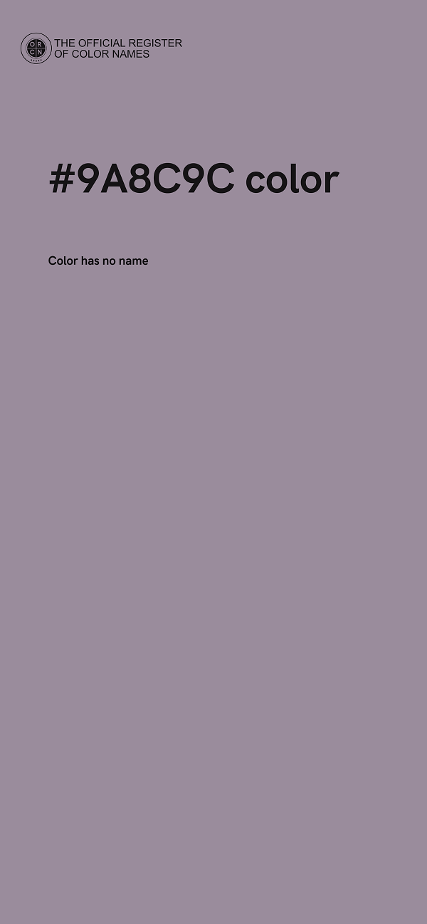 #9A8C9C color image