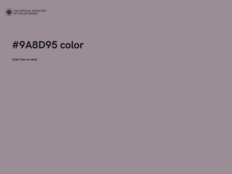 #9A8D95 color image