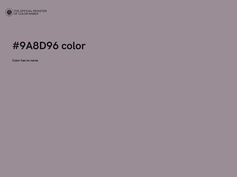 #9A8D96 color image