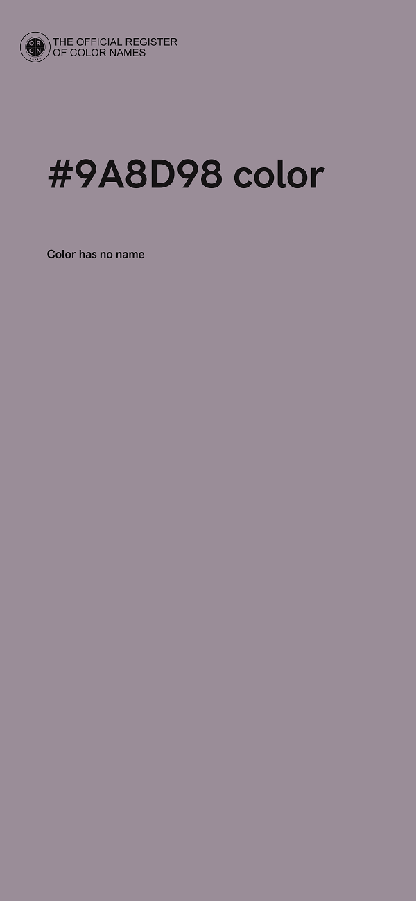 #9A8D98 color image