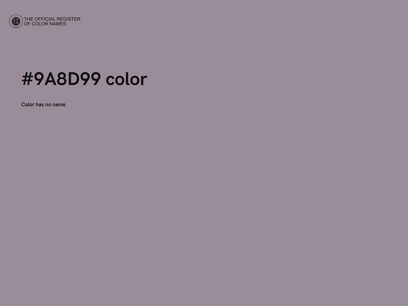 #9A8D99 color image