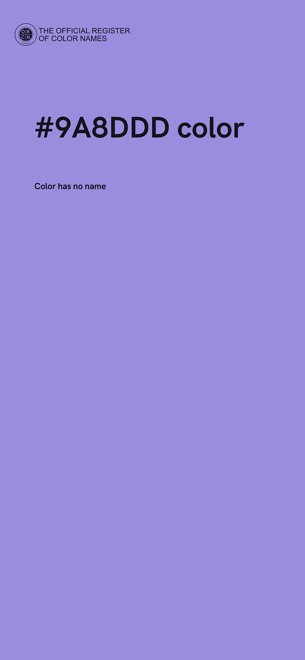 #9A8DDD color image