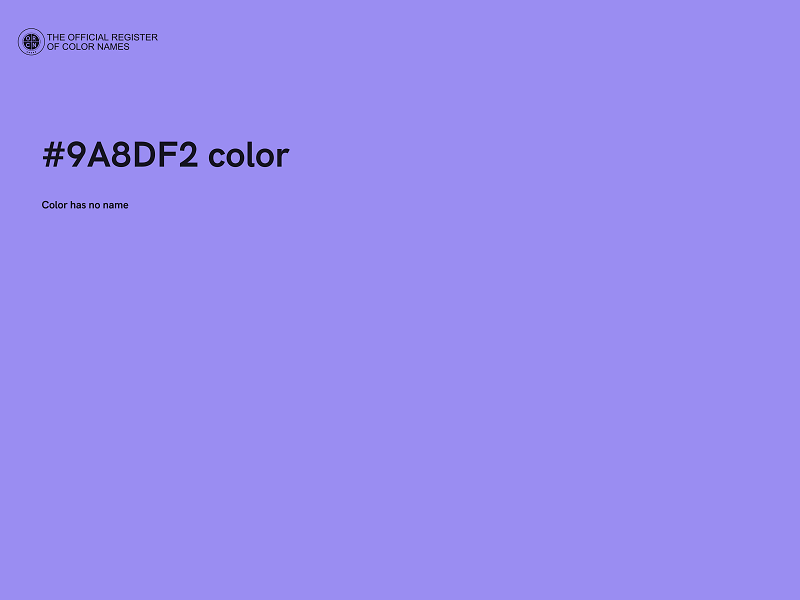 #9A8DF2 color image