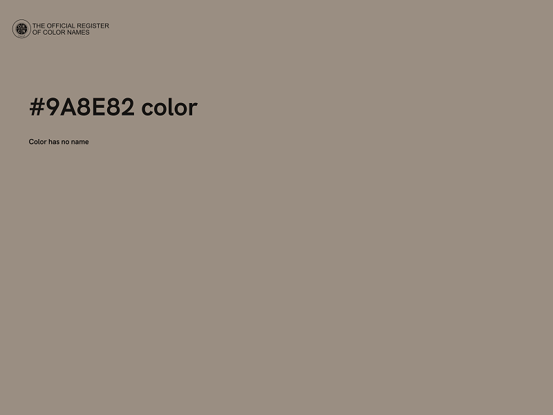 #9A8E82 color image