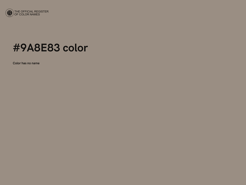 #9A8E83 color image