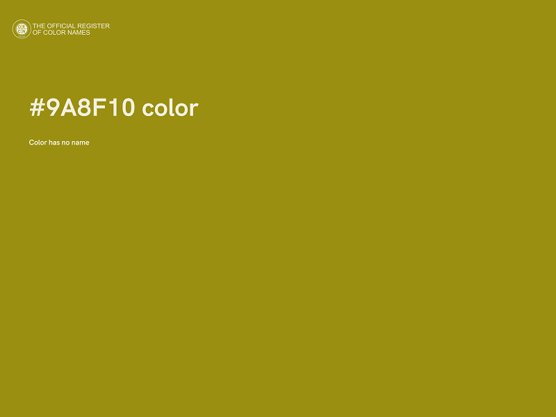 #9A8F10 color image