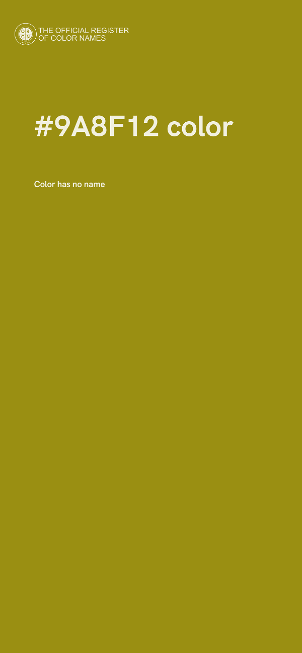 #9A8F12 color image