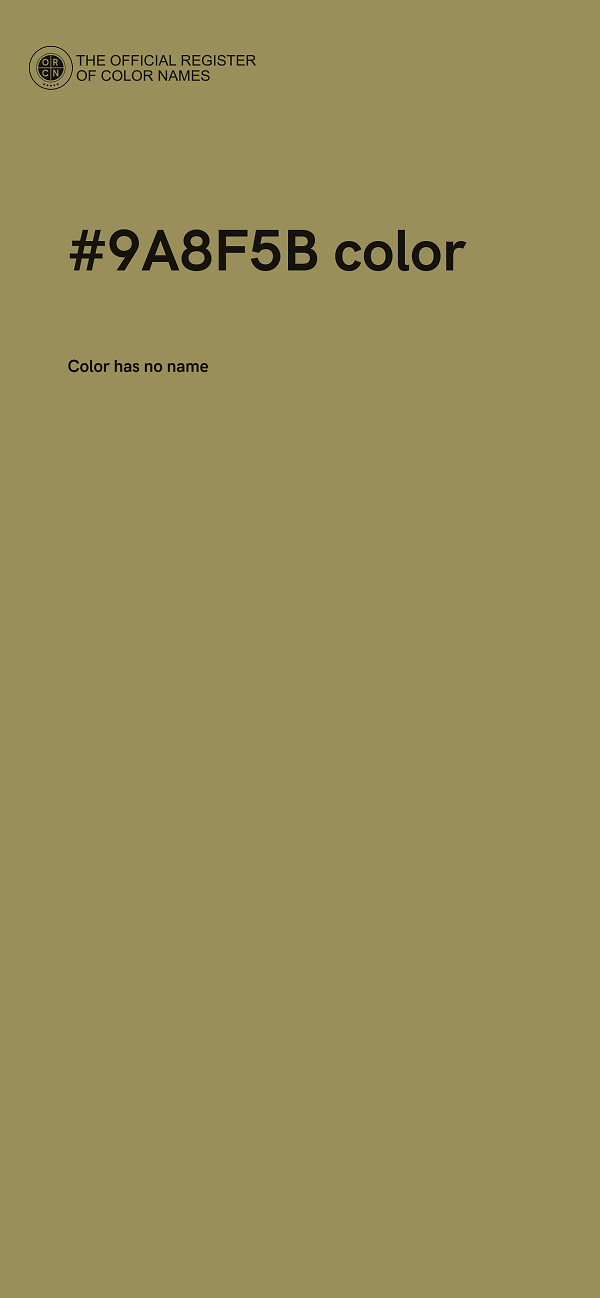 #9A8F5B color image