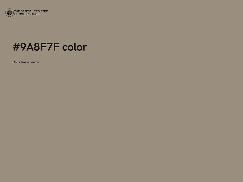 #9A8F7F color image