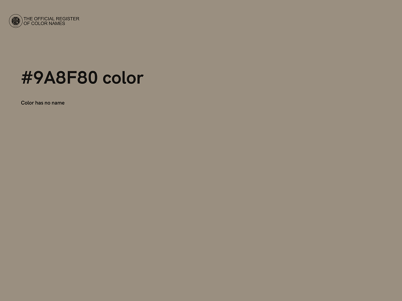 #9A8F80 color image