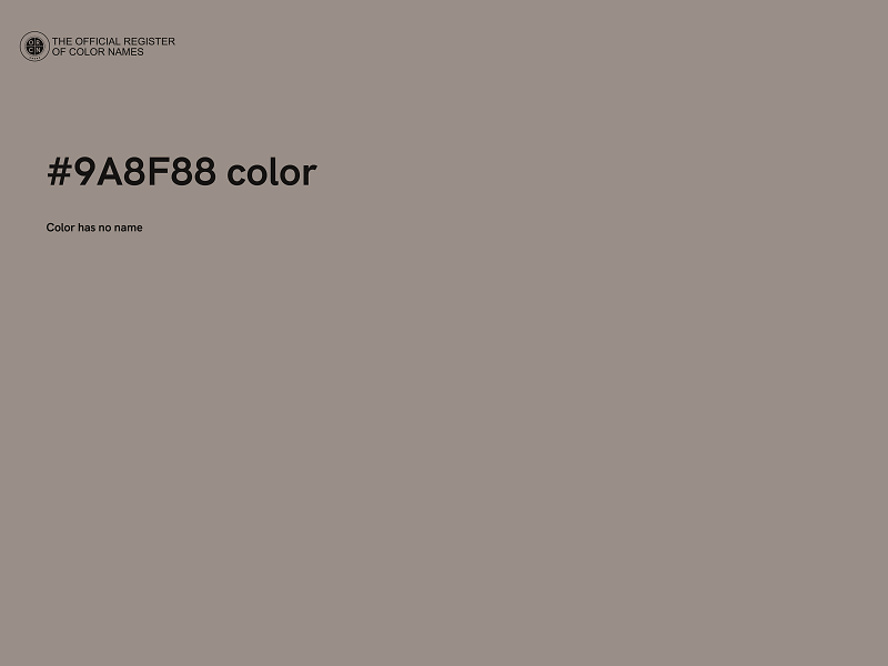 #9A8F88 color image