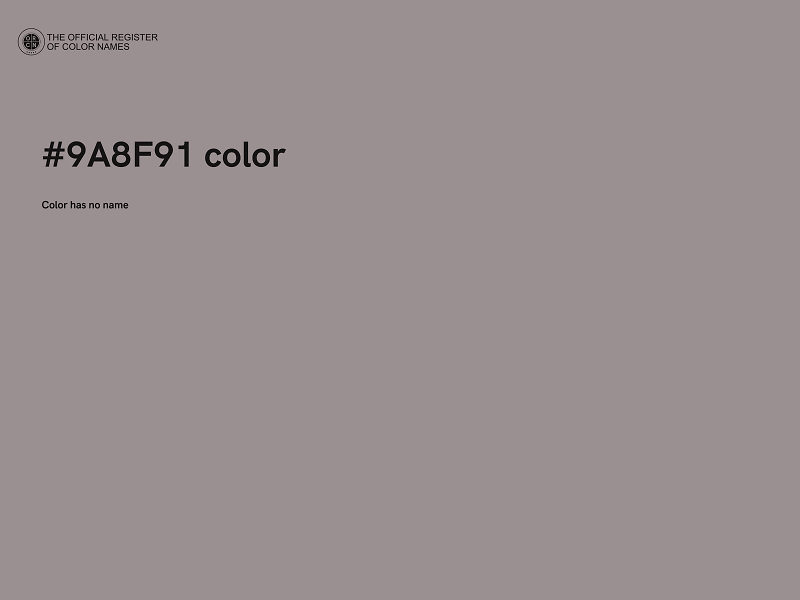 #9A8F91 color image