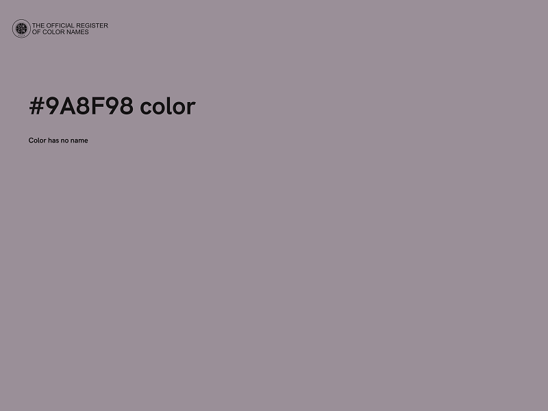 #9A8F98 color image