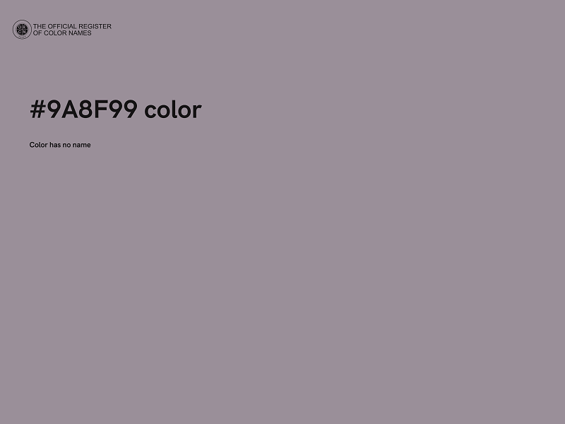 #9A8F99 color image