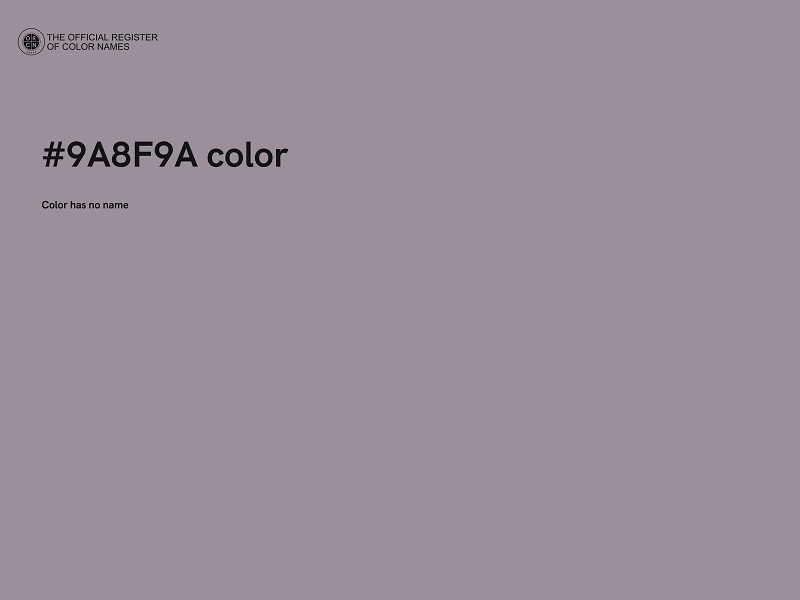 #9A8F9A color image