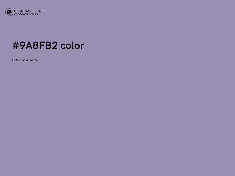 #9A8FB2 color image