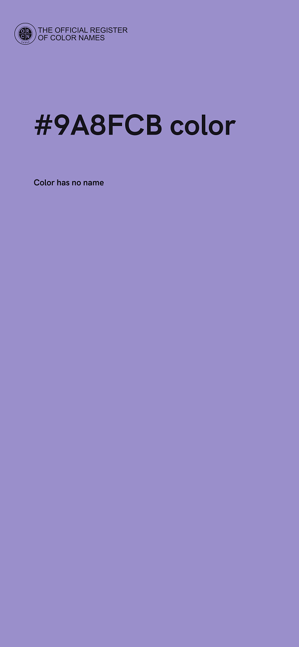 #9A8FCB color image