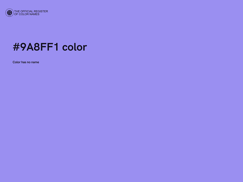 #9A8FF1 color image