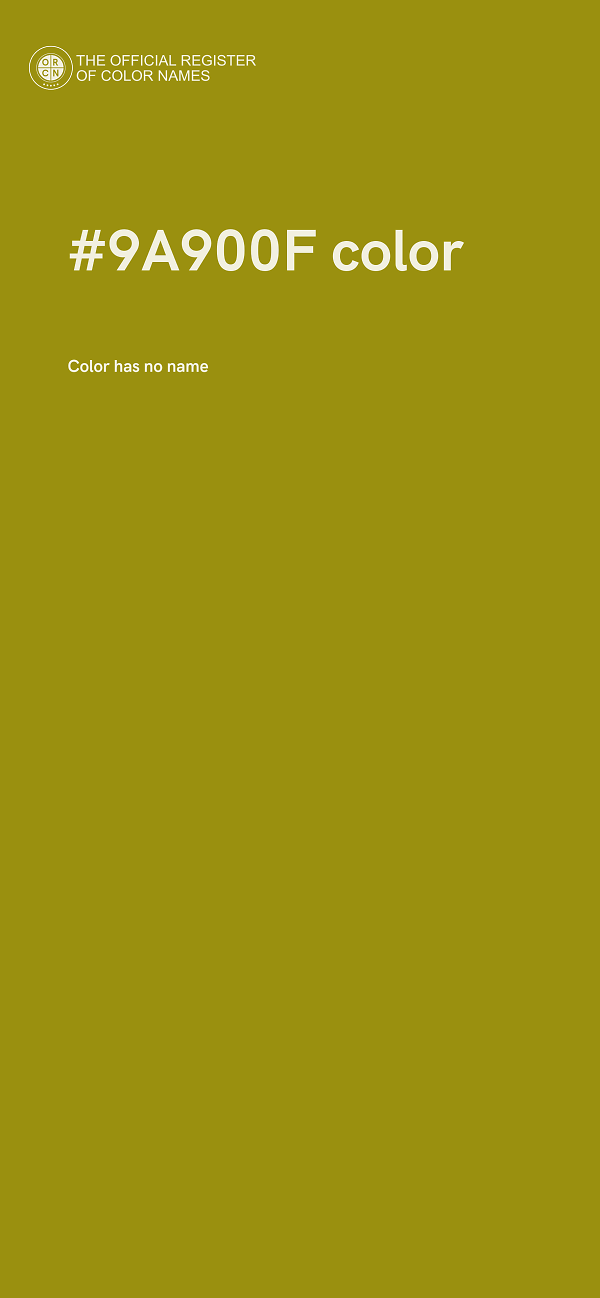 #9A900F color image