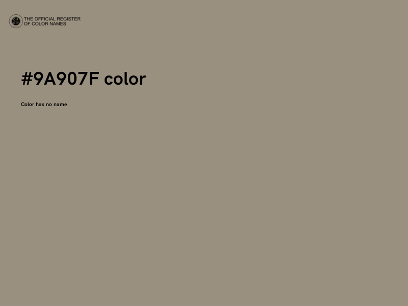 #9A907F color image