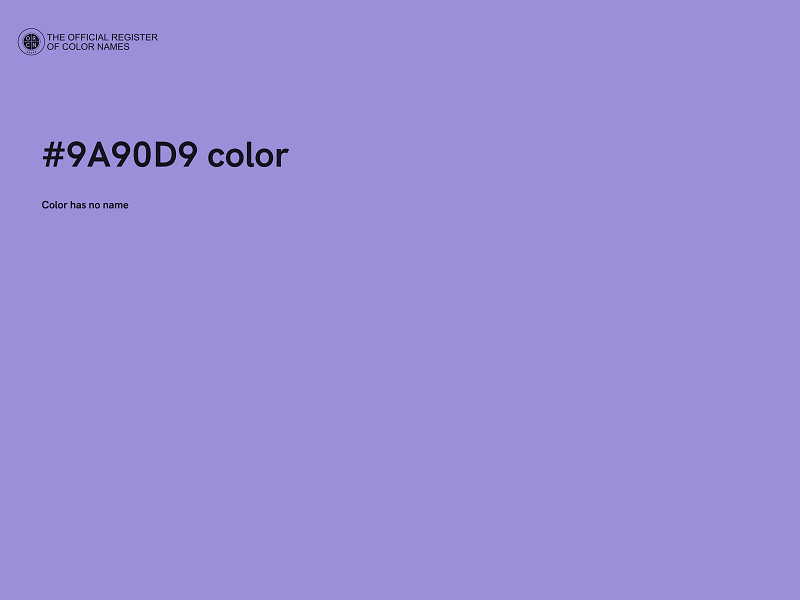 #9A90D9 color image