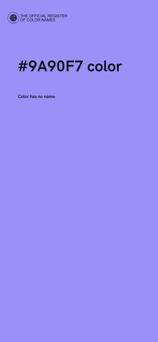 #9A90F7 color image