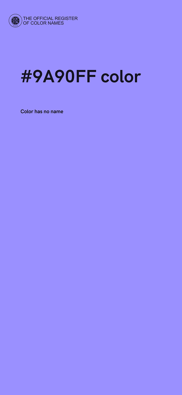 #9A90FF color image