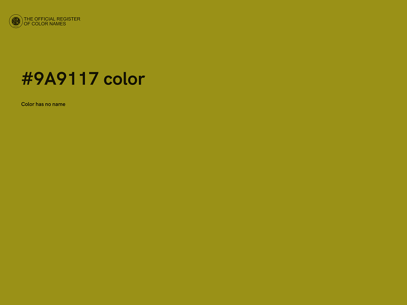 #9A9117 color image