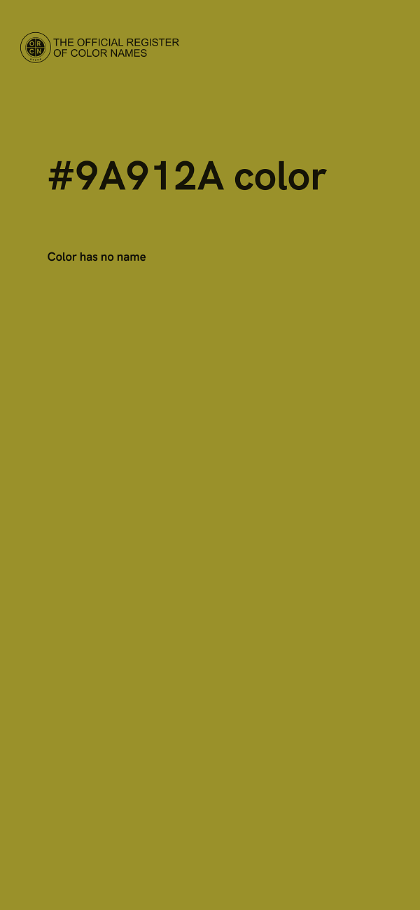 #9A912A color image