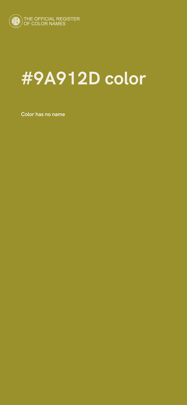 #9A912D color image