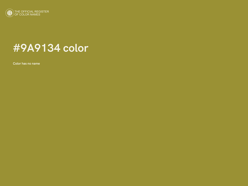 #9A9134 color image