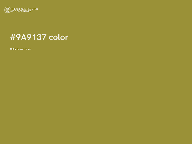 #9A9137 color image