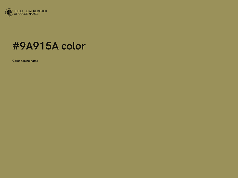 #9A915A color image