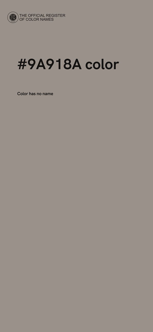 #9A918A color image