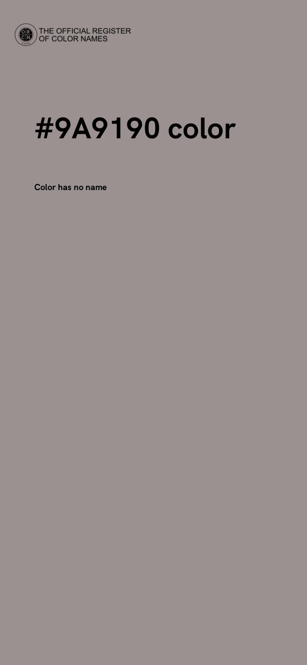 #9A9190 color image